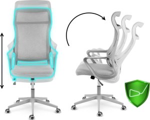 Krzesło biurowe Sofotel Labi Biało-szare 15