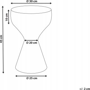 Beliani Stolik pomocniczy metalowy czarno-biały TIBITO 3