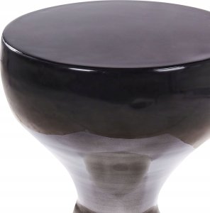 Beliani Stolik pomocniczy metalowy czarno-biały TIBITO 4