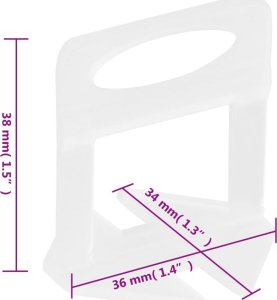 vidaXL System poziomowania płytek, 250 klinów, 500 klipsów, 2 mm 9