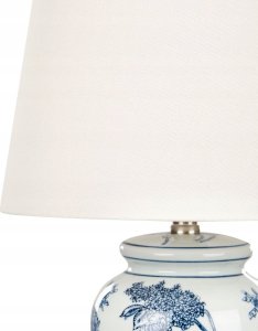 Lampa stołowa Beliani Lampa stołowa porcelanowa biało-niebieska BELUSO 12