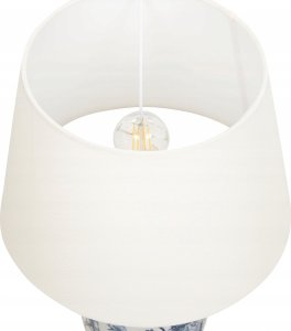 Lampa stołowa Beliani Lampa stołowa porcelanowa biało-niebieska BELUSO 4