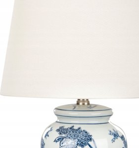Lampa stołowa Beliani Lampa stołowa porcelanowa biało-niebieska BELUSO 5
