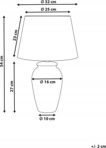 Lampa stołowa Beliani Lampa stołowa porcelanowa biało-niebieska BELUSO 10