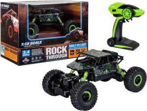 Coil Coil zdalnie sterowany samochód auto rc pilot 4x4 terenowy pojazd rock 1:18 zielony 1