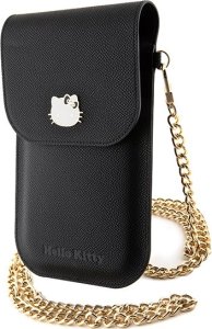 Sourcing Hello Kitty Handbag HKOWBPGHDLMK black/black Leather Metal Logo Chain 4