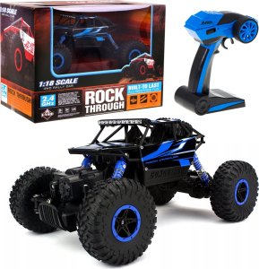 Coil Coil zdalnie sterowany samochód auto rc pilot 4x4 terenowy pojazd rock 1:18 niebieski 1