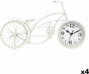 Gift Decor Stoln hodiny Rower Biały Metal 42 x 24 x 10 cm (4 Sztuk) 1