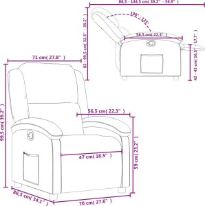 vidaXL Fotel rozkładany, jasnoszary, tapicerowany tkaniną 11