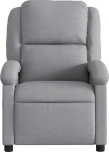 vidaXL Fotel rozkładany, jasnoszary, tapicerowany tkaniną 3
