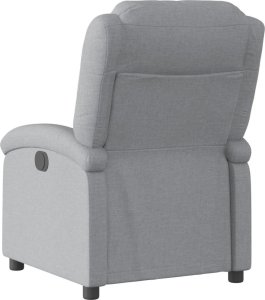 vidaXL Fotel rozkładany, jasnoszary, tapicerowany tkaniną 5