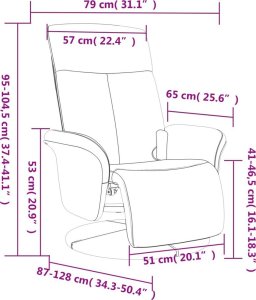 vidaXL Rozkładany fotel masujący z podnóżkiem, jasnoszary, tkanina 11
