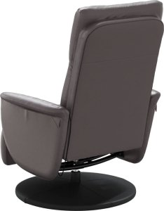 vidaXL Rozkładany fotel masujący z podnóżkiem, szary, sztuczna skóra 5