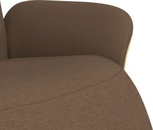 vidaXL Rozkładany fotel z podnóżkiem, brązowy, tkanina 5