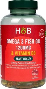 Holland & Barrett Holland & Barrett - Omega 3 Fish Oil 1200mg & Vitamin D3, 120 kapsułek 1