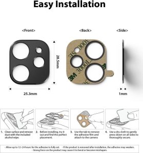 Braders Szkło na aparat do iPhone 11 Black 4