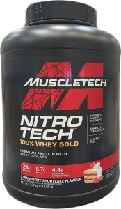 MuscleTech MuscleTech - Nitro-Tech 100% Whey Gold, Odżywka Białkowa, Strawberry Shortcake, Proszek, 2270g 1