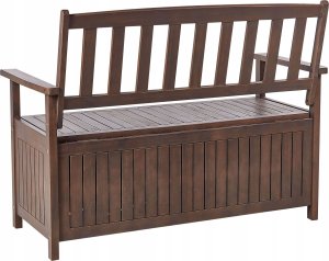 Beliani Ławka ogrodowa Drewno 120 Jasnoszary SOVANA 7