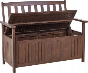 Beliani Ławka ogrodowa Drewno 120 Biały SOVANA 6