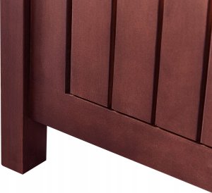 Beliani Ławka ogrodowa Drewno 120 Czerwony SOVANA 11