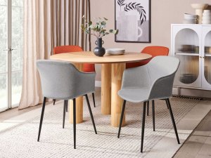 Beliani Zestaw 2 krzeseł jasnoszary ELIM 2