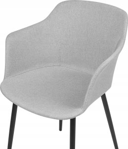 Beliani Zestaw 2 krzeseł jasnoszary ELIM 7