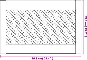 vidaXL Drzwiczki do szafki, z kratką, 2 szt., 59,5x39,5 cm, sosnowe 6