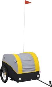 vidaXL Przyczepka rowerowa, czarno-żółty, 45 kg, żelazo 2