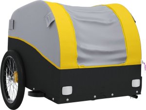 vidaXL Przyczepka rowerowa, czarno-żółty, 45 kg, żelazo 4