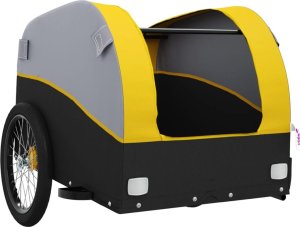 vidaXL Przyczepka rowerowa, czarno-żółty, 45 kg, żelazo 5