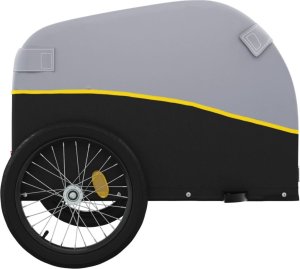 vidaXL Przyczepka rowerowa, czarno-żółty, 45 kg, żelazo 7