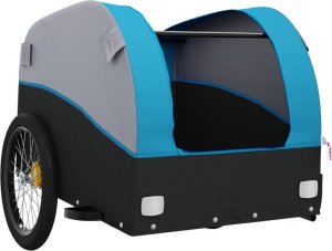 vidaXL Przyczepka rowerowa, czarno-niebieski, 45 kg, żelazo 5
