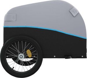 vidaXL Przyczepka rowerowa, czarno-niebieski, 45 kg, żelazo 7
