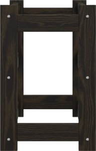 vidaXL Stojak na 12 butelek wina, czarny, lite drewno sosnowe 4