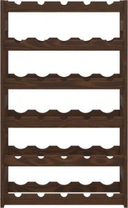 vidaXL Stojak na 30 butelek wina, brązowy, lite drewno sosnowe 3