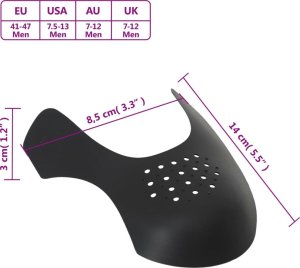 vidaXL Wkładki usztywniające do butów, 2 pary, 41-47, plastikowe 8