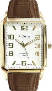 Zegarek Extreim Zegarek męski Extreim ASTON złoty prostokątny/ bransoleta + pasek 3