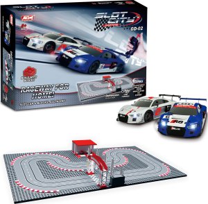 Coil Coil tor wyścigowy samochodowy zestaw autek tory wyścigowe klocki konstrukcyjne licencja audi r8 lms 1.8m skala 1:87 1