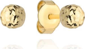 Gese Kolczyki kulki super lekkie diamentowane 8mm 1