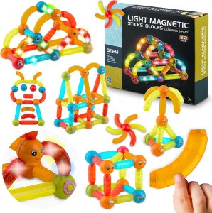 Ricokids Klocki magnetyczne z podświetleniem RK-767 Ricokids 1