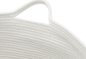 vidaXL vidaXL Kosz na pranie, szaro-biały, 55x36 cm, bawełna 6