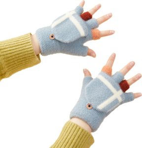 Hurtel Rękawiczki mitenki zimowe do telefonu dziecięco - damskie niebieskie Rękawiczki mitenki zimowe do telefonu dziecięco - damskie niebieskie 1