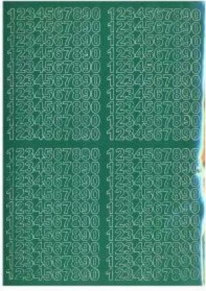 ARTDRUK Cyfry samoprzylepne 0,7 cm zielony 1
