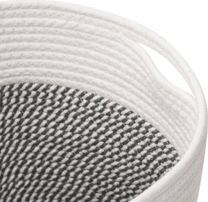 vidaXL vidaXL Kosze do przechowywania, 2 szt, szaro-białe, 28x28 cm, bawełna 7