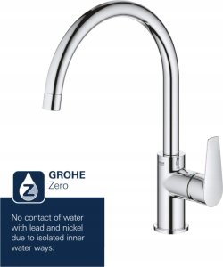 Bateria kuchenna Grohe Sink faucet GROHE QUICKFIX START LOOP, C-shaped spout, chrome, 31374001 14