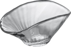 Krosno Salaterka szklana 25 cm szeroki z efektem optyku 2