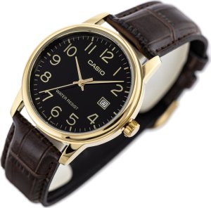 Zegarek Casio Zegarek marki Casio model MTP-V002G kolor Brązowy. Akcesoria męski. Sezon: Cały rok NoSize 2