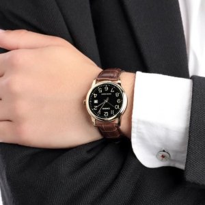 Zegarek Casio Zegarek marki Casio model MTP-V002G kolor Brązowy. Akcesoria męski. Sezon: Cały rok NoSize 6