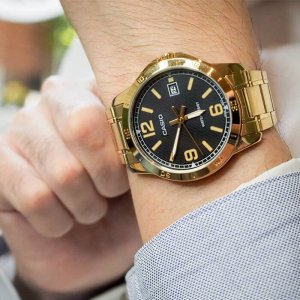 Zegarek Casio Zegarek marki Casio model MTP-V004G kolor Zółty. Akcesoria męski. Sezon: Cały rok NoSize 3