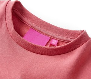 vidaXL Bluza dziecięca w bloki kolorów, róż i henna, 104 3